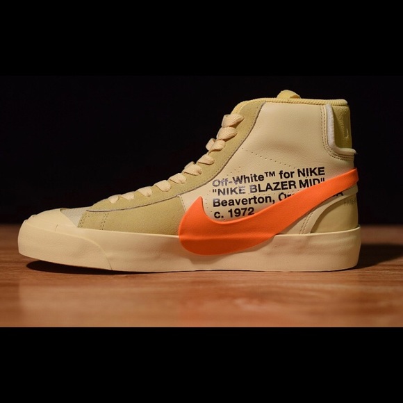 AUTHENTIC OFF-WHITE X NIKE MID BLAZER AA3832-700 - Picture 7 of 7